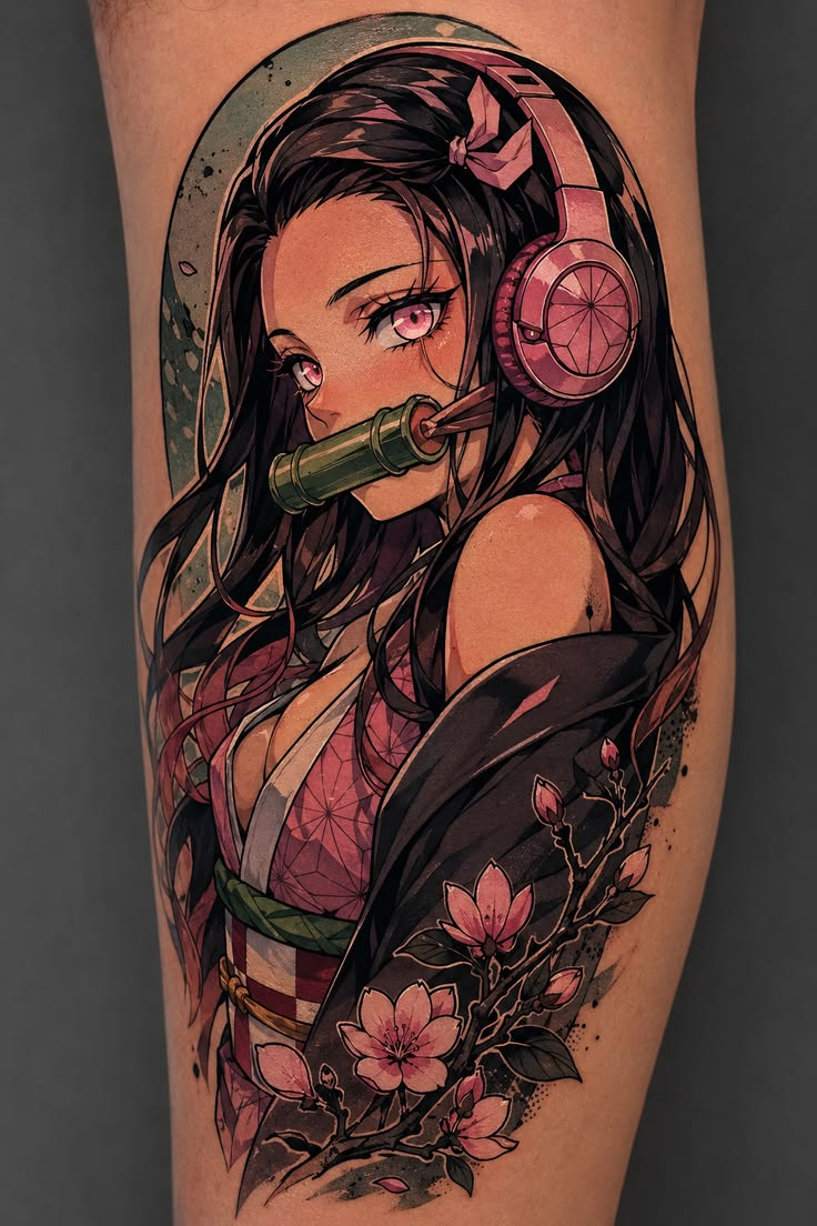 Vibrant Color Anime Portrait